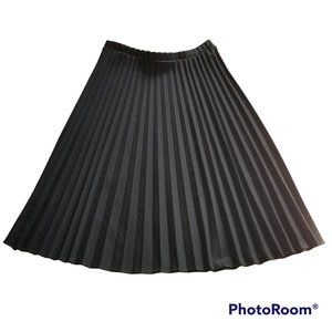 Vintage 70's Sarah K Black Pleated Skirt, Size S/M